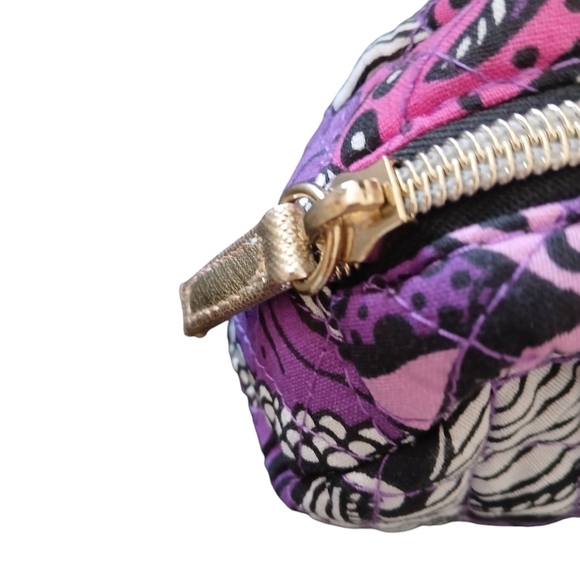 Dabney Lee Cosmetic Bag Pouch Travel Makeup Quilted Paisley Cotton - Picture 2 of 9